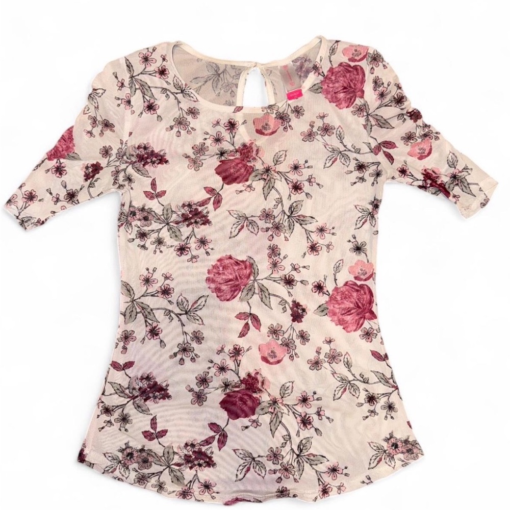 Y2K Floral Mesh No Boundaries Top
